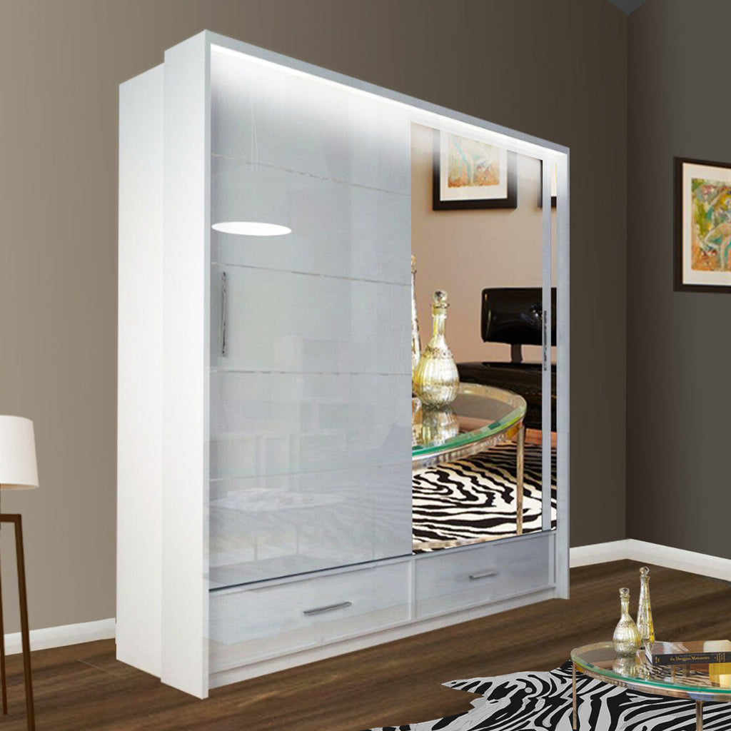 Sycylia White Sliding Wardrobe