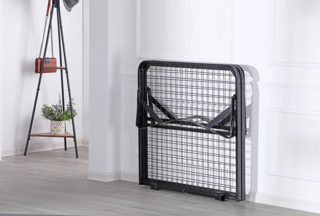 Contract Mesh Based Folding Bed in Black
