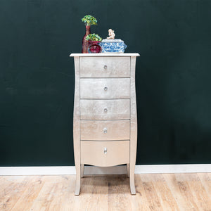 The Alchemist Tallboy Chest of Drawers - Silver Gilt Leaf