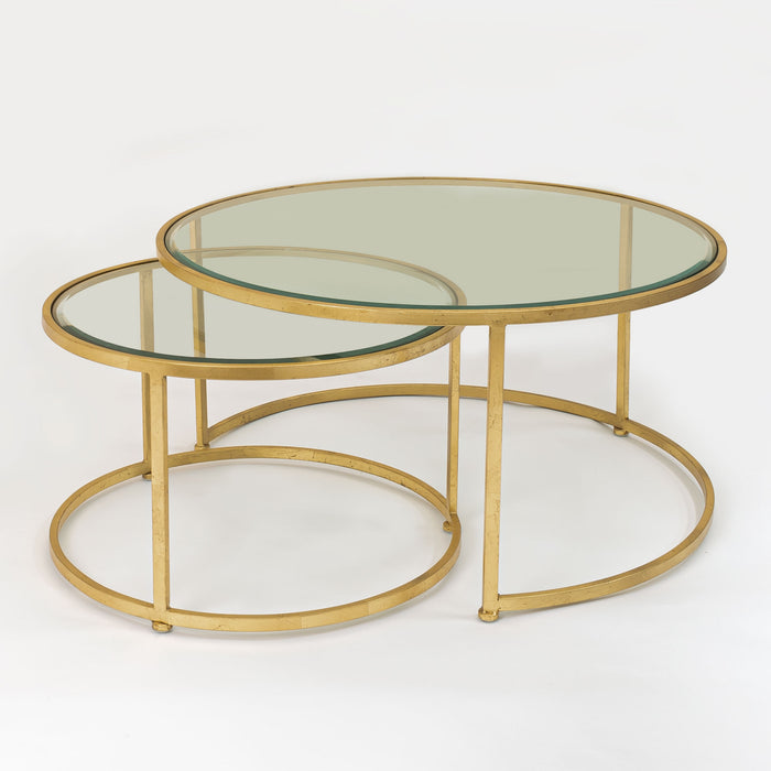 Gin Shu Tempered Glass Top Nest of Tables