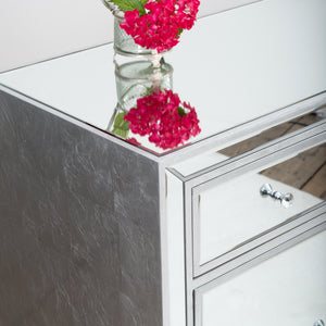 Argenti Mirrored Sideboard Cabinet - Silver Leaf