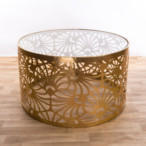 Gin Shu Metal Coffee Table - Gold Gilt Leaf