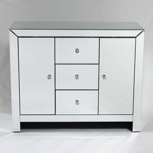 Mirrored Side Cabinet W100 x D40 x H81 CM