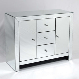 Mirrored Side Cabinet W100 x D40 x H81 CM