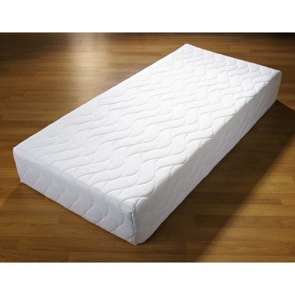 Features:  20cm thick mattress with medium feel; 5cm of high quality visco-elastic memory foam; Quilted 'cool memory' cover is machine washable with full anti-dustmite and hypo-allergenic properties
