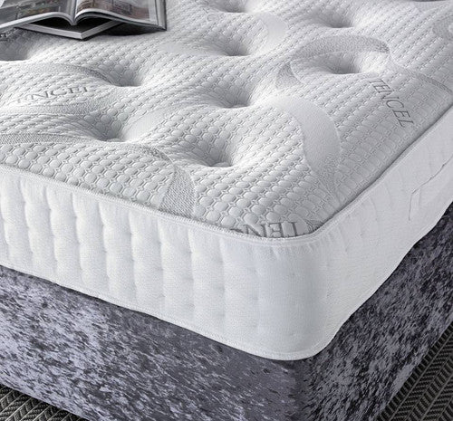 Chalfont 1000 Features: Medium tension; 1000 nestled pocket springs; 2"/5 cm high grade memory foam with open cell technology; Duo pad insulator; Tencel 4 way stretch cover; Single sided - turn head to foot only. UK sizes and made to measure on request. Estimated delivery 1 week