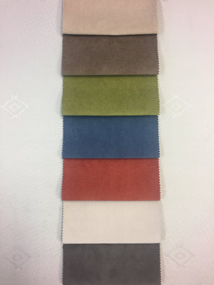 Verona colours from top: Champagne, Coffee, Citrus, Steel Blue, Terracotta, Ice, Graphite