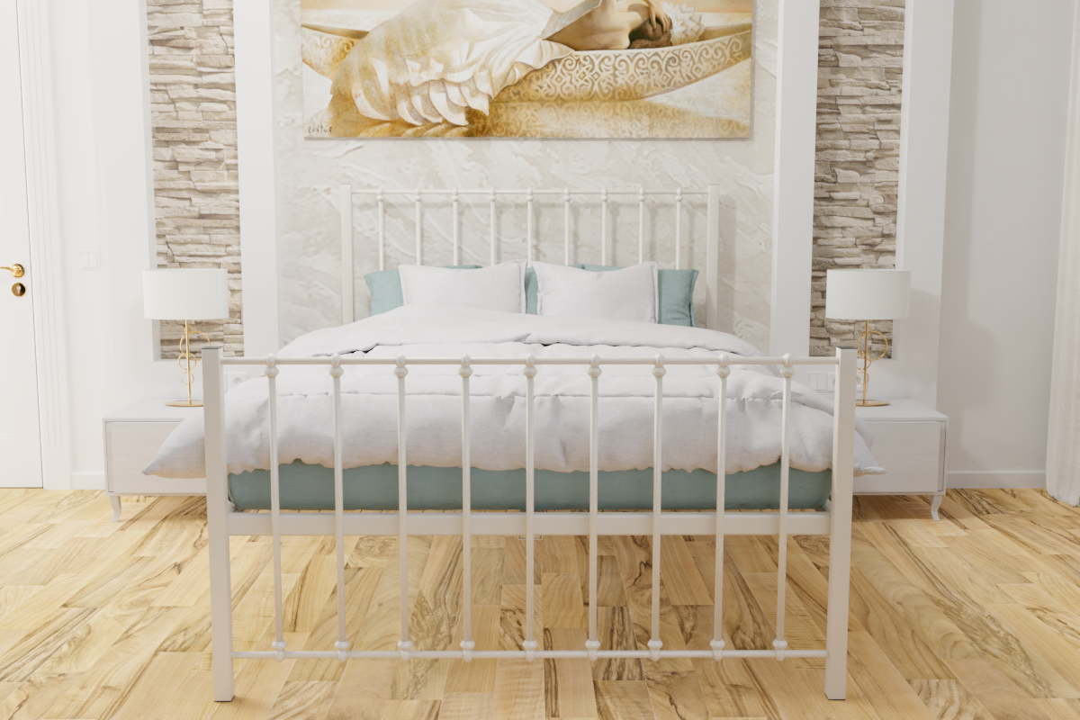 Heavy duty hot sale wrought iron bed