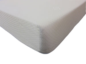 The Wycombe is a 15cm thick, high density foam mattress, available in both regular and firm tensions., in all UK sizes. Shown here in close up view.  It features a fully removable, machine washable cover, hypo-allergenic and anti-dustmite properties.